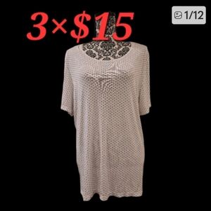 Citiknit women top blouse polka dot size X Large